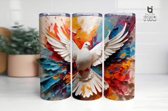 Colorful Painting Art Of A Dove 3D Tumbler Wrap Bundle Product Image 2