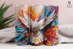 Colorful Painting Art Of A Dove 3D Tumbler Wrap Bundle Product Image 3