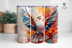 Colorful Painting Art Of A Dove 3D Tumbler Wrap Bundle Product Image 4