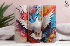 Colorful Painting Art Of A Dove 3D Tumbler Wrap Bundle Product Image 5