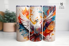 Colorful Painting Art Of A Dove 3D Tumbler Wrap Bundle Product Image 6