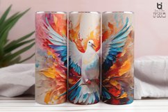 Colorful Painting Art Of A Dove 3D Tumbler Wrap Bundle Product Image 7