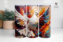 Colorful Painting Art Of A Dove 3D Tumbler Wrap Bundle Product Image 8