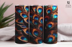 Colorful Peacock Feather Sublimation Tumbler Wrap Product Image 9