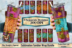 Peekaboo Tumbler Design Bundle, Peekaboo Tumbler Wrap Bundle, fall leaves sublimation, fall sublimation