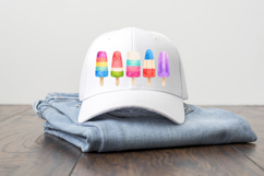 Ice pop PNG bundle featuring bright dessert designs with smooth color transitions, playful shapes, and a watercolor look.