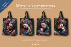 Colorful posters of mother and child. Psychedelic. Product Image 4