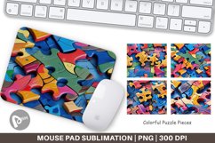Mouse Pad Colorful Puzzles Pattern Product Image 1
