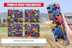 Tumbler Wrap Colorful Puzzle Pieces Product Image 1
