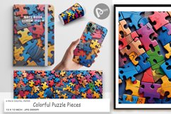 Digital Paper Colorful Puzzle Pieces Product Image 1