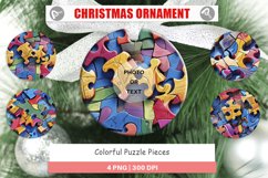 Christmas Ornaments Colorful Puzzles Pattern Product Image 1