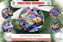 Christmas Ornaments Colorful Puzzles Pattern Product Image 1