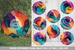 Wind Spinner Colorful Alcohol Ink | Sublimation Spinner Product Image 1