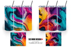 Colorful Alcohol Ink Tumbler Sublimation Wrap Product Image 3