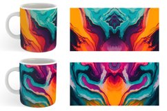 Colorful Alcohol Ink Mug sublimation design Product Image 3