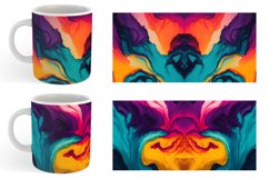 Colorful Alcohol Ink Mug sublimation design Product Image 4