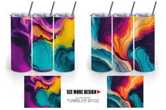 Colorful Alcohol Ink Tumbler Sublimation Wrap Product Image 5