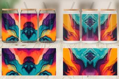 Colorful Alcohol Ink Glass Can Wraps Product Image 6