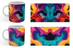 Colorful Alcohol Ink Mug sublimation design Product Image 5