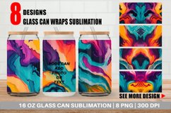Colorful Alcohol Ink Glass Can Wraps Product Image 1