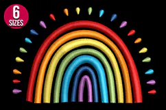 Colorful Rainbow Machine Embroidery Design - 6 Sizes Product Image 2
