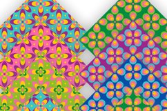 Colorful Retro 60s Seamless Patterned Papers Set of 12 PNG