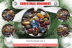 Christmas Ornaments Colorful Rocks Product Image 1