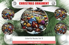 Christmas Ornaments Colorful Rocks Product Image 1