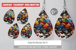 Earring Teardrop Colorful Rocks Product Image 1