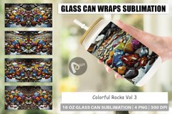 Glass Can Wraps Colorful Rocks Product Image 1