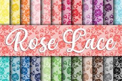 Colorful Rose Lace Digital Paper Textures Product Image 1