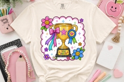 Colorful School Trophy Award Clipart PNG for Students Product Image 2