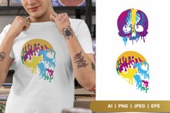 Dripping Skull Heads in Different Colors Sublimation Set Product Image 1