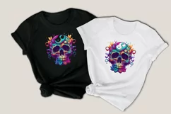 Kawai vivid color skull SVG, colorful skull clipart Product Image 2