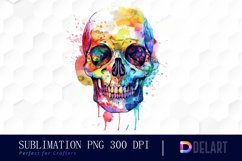 Colorful Skull PNG Clipart Product Image 1