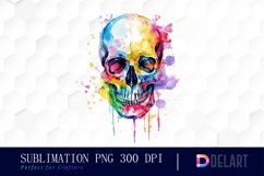 Colorful Skull PNG Clipart Product Image 1