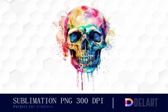 Colorful Skull PNG Clipart Product Image 1