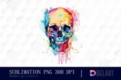 Colorful Skull PNG Clipart Product Image 1