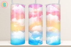 Colorful Sky Cloud 20Oz Tumbler Sublimation Wrap Product Image 1