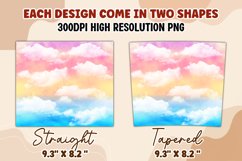 Colorful Sky Cloud 20Oz Tumbler Sublimation Wrap Product Image 2