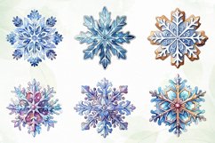 Colorful Snowflakes Sublimation Clipart Product Image 5