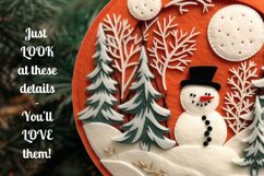 Colorful Snowman Ornament Bundle Png | Felt Christmas Png Product Image 3