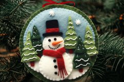 Colorful Snowman Ornament Bundle Png | Felt Christmas Png Product Image 5