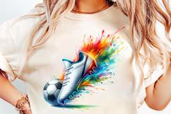 Soccer Cleats PNG, Colorful Clipart, Sublimation Design, Soccer Kick PNG, Sports Clipart, Football Boots, Digital Download, T-Shirt Design, Cricut Silhouette, Vibrant Graphics
