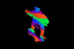 Colorful splash illustration jumping skateboard design Product Image 2