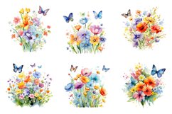 Colorful Spring Flowers with Butterflies Product Image 2