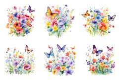 Colorful Spring Flowers with Butterflies Product Image 3