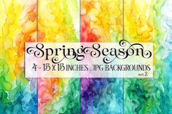 Spring Watercolor Papers, Colorful Spring 15x15 Watercolor 2 Product Image 1