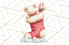 Christmas Stockings Clipart PNG, Cute Whimsical Holiday Product Image 4