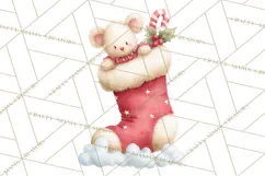 Christmas Stockings Clipart PNG, Cute Whimsical Holiday Product Image 4